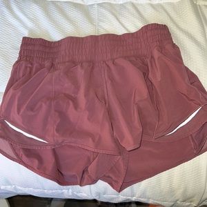 Pink Lululemon Hotty hot shorts